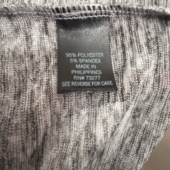 Simply Vera Wang tunic top gray animal print side tie size XXL - Picture 2 of 4